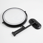 Zwarte Oplaadbare LED Make Up Spiegel met Verlichting en Vergroting – Perfect voor Nauwkeurige Make-up Toepassing