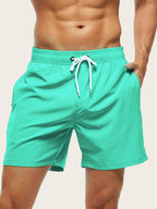 Zwembroek Heren Sneldrogend Flexibel Lichtblauw