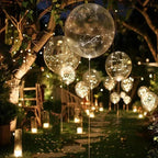 LED Ballonnen Transparant Warm Wit 45cm Set van 10 Stuks met 3m Lichtdraad, Herbruikbaar en Latexvrij, voor Verjaardag, Bruiloft en Feestdecoratie, Batterij