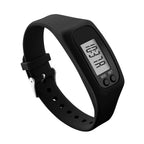 Eenvoudig stappenteller-horloge - Digitale stappenteller fitnesstracker Zwart