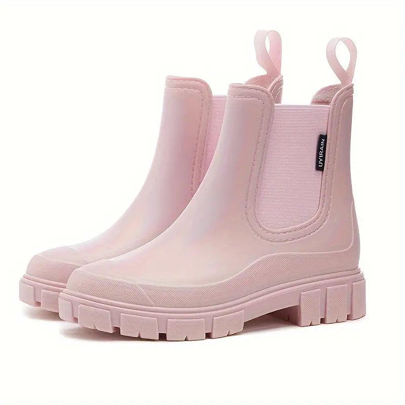 Flōre | Waterdichte Chelsea Boots voor Dames - Korte Slip-On Enkellaarsjes met Elastische Inzet, Antislip Zool & Comfortabel Voetbed Roze