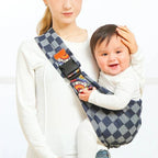 Luna | Baby-Draagdoek: Verstelbare Babydrager Geruit Blauw