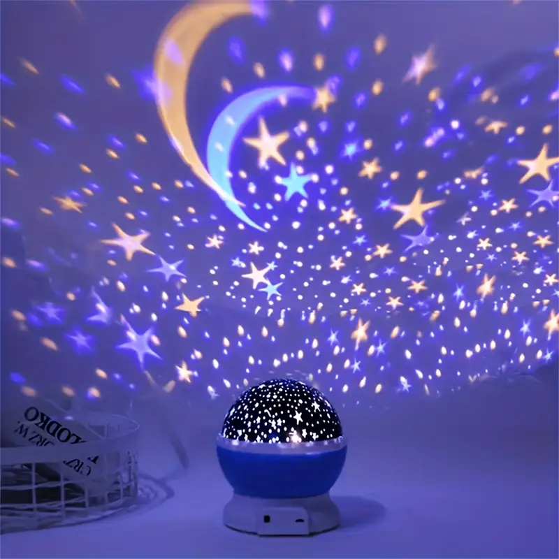 Betoverend Sterrenhemel Nachtlampje – Sterrenhemel Projector Kinderen met Muziek, 360° Draaiend, USB Oplaadbaar – Creëer Magie in de Kinderkamer