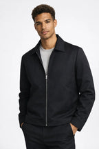 Admire | Tussenjas Heren Slim Fit Rits Klassieke Kraag Smart Casual zomer