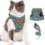 Kattentuigje met Riem – Verstelbaar Tuigje van Ademend Mesh met Snelsluiting & 1,2 m Lijn, XS-S, Blauw, Groen of Rood Groen