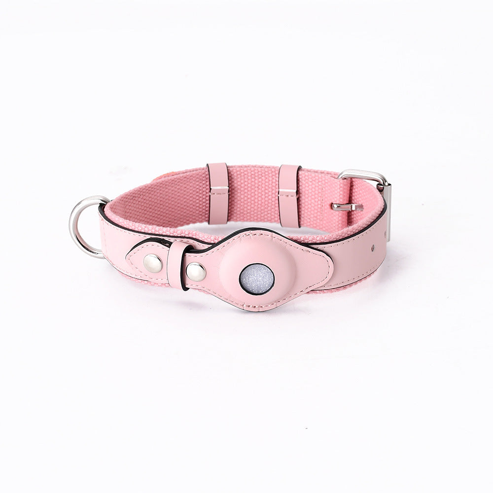 GPS-hondenhalsband met Wereldwijde Tracking zonder Abonnement – GPS Tracker Hond met App, 3 Maten, 5 Kleuren Roze Alleen Halsband