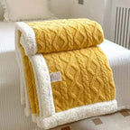 Duvet Sherpa Verzwaringsdeken 150x200cm Grijs Tweepersoons – Warme Fleece Deken, Bedsprei, Zwaartedeken, Winter Slaapkamer Geel