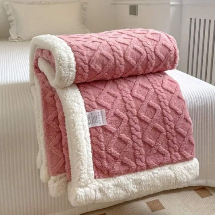 Duvet Sherpa Verzwaringsdeken 150x200cm Grijs Tweepersoons – Warme Fleece Deken, Bedsprei, Zwaartedeken, Winter Slaapkamer Roze