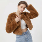 Amore | Dames Kort Faux Fur Jack - Zacht Kunstbont Vest