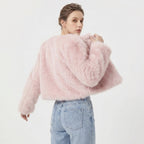Amore | Dames Kort Faux Fur Jack - Zacht Kunstbont Vest