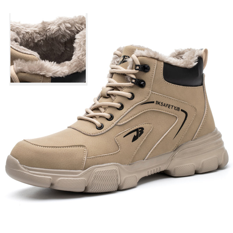 Sportieve Veiligheidsschoenen met Stalen Neus – Lichtgewicht Werkschoenen Sneaker voor Dames & Heren, Doorloopbestendig – ProGuard Beige B