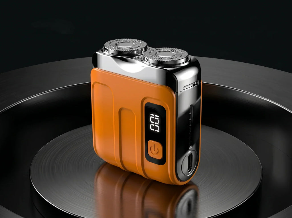 Pocket Shaver – Draagbaar elektrisch scheerapparaat voor een gladde scheerbeurt, waar je ook bent Oranje