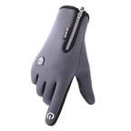 Verwarmbare Handschoenen met USB – Waterdichte Winterhandschoenen met Touchscreen, Winddicht, voor Fietsen & Skiën, S–XL Zonder Verwarming Grijs