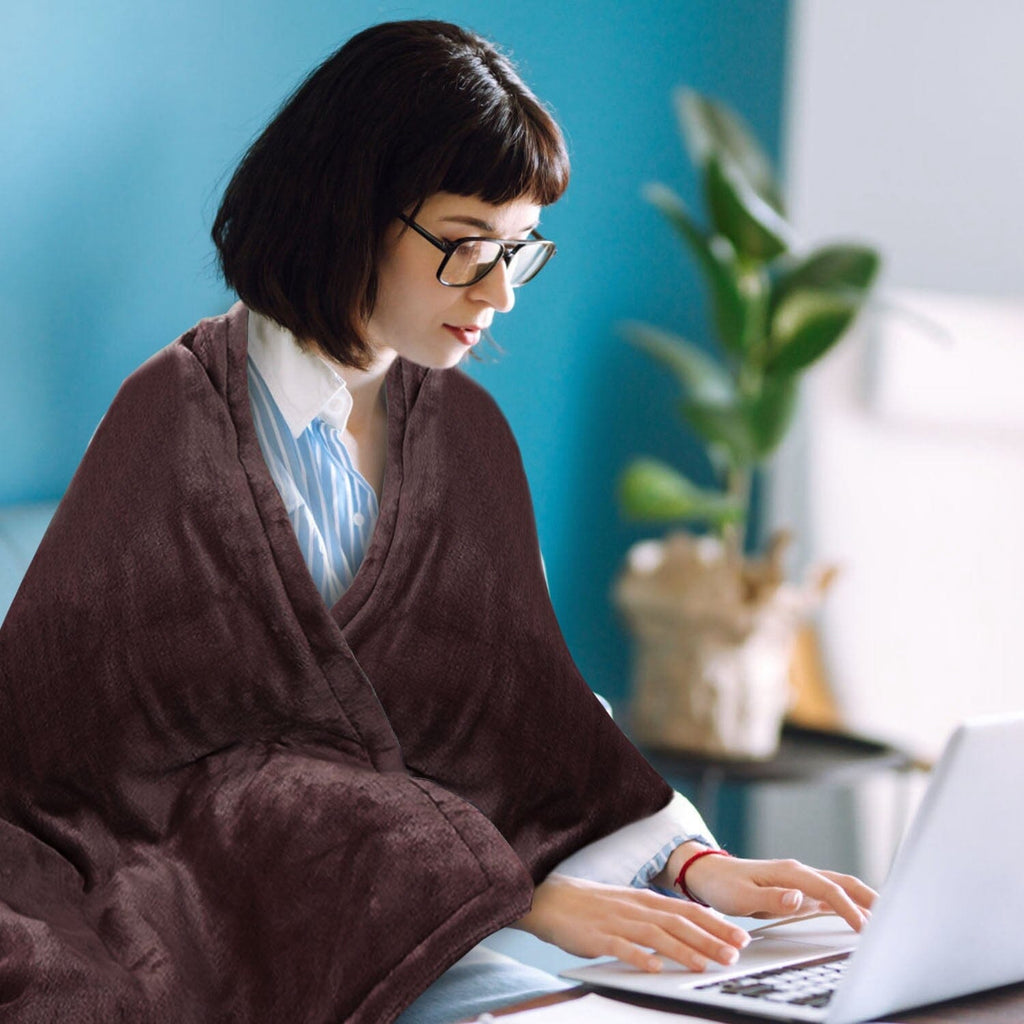 Elektrisch Verwarmde Flanel Deken – Elektrische Deken voor op de Bank, 6 Warmtestanden, Timer 1–8 Uur & Auto-uit – CozyHeat