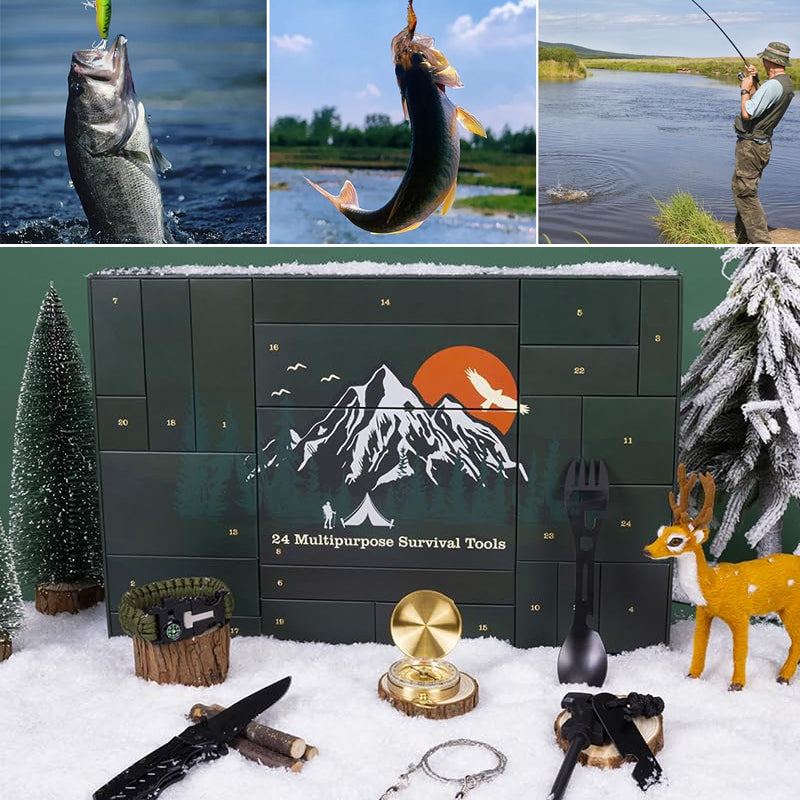Outdoor Survival Adventskalender 24 Dagen – Adventskalender met Kampeer Gadgets & Gereedschap