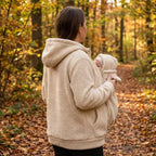 Zachte Fleece Draaghoodie met Voorzak voor Babydragen – Babydraag Hoodie voor Mama & Papa, 5 Kleuren, S–XXL