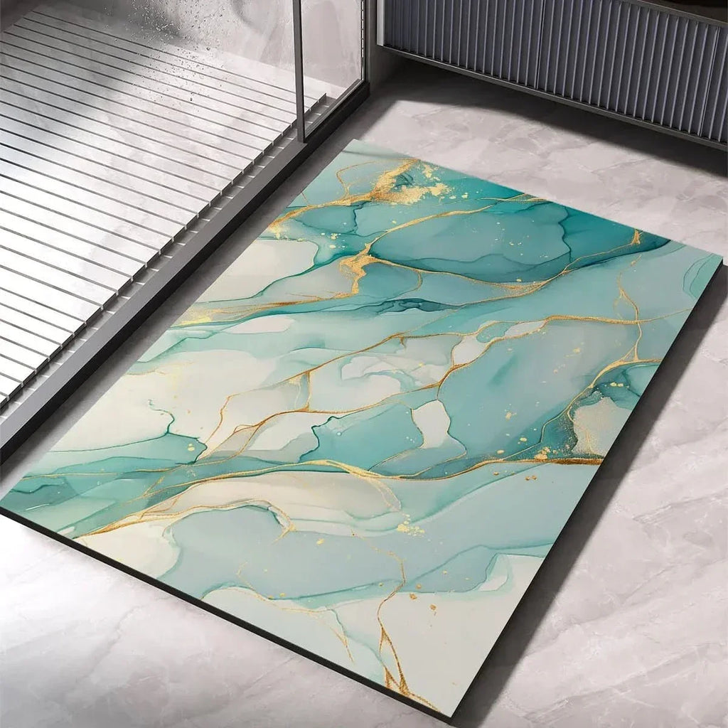 Diatomeeënaarde Badmat – Sneldrogende Antislip Douchemat in Modern Scandinavisch Design, 9 Kleuren, 4 Maten Wit & Groen