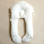 DreamNest | Hypoallergeen Baby-Slaapkussen - Ergonomisch Ademend Hoofdkussen tegen Plagiocefalie (Afplatting) met Wasbare Biologische Katoenen Hoes
