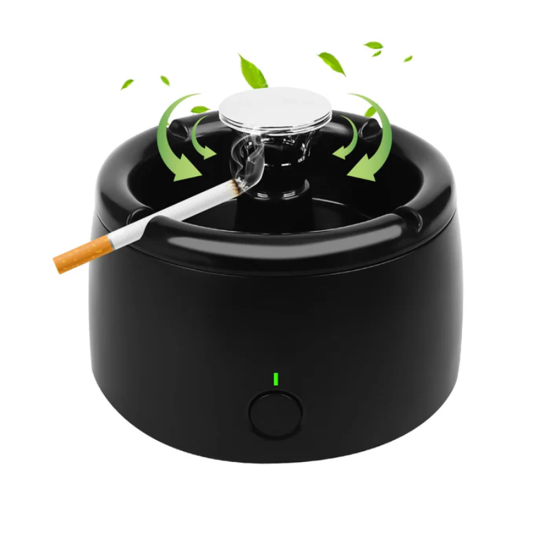 Rookvrije Asbak met Luchtreiniger – Elektrisch, Actief Koolfilter, USB Oplaadbaar, Stil onder 30dB – voor Thuis, Kantoor & Auto