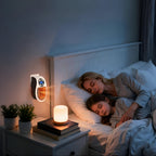 Stopcontact Kachel 350W – Mini Keramische Elektrische Kachel met Thermostaat, Timer 1-12 Uur & LED-display, Badkamer & Kantoor