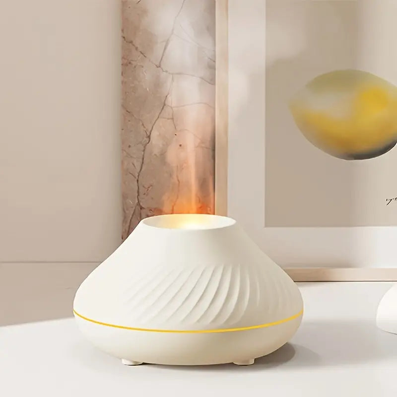 LumoMist | Luxe Aromadiffuser met LED Sfeerverlichting - Ultrasone Geurverspreider & Luchtbevochtiger voor Etherische Olie met Auto-Uitschakeling Wit
