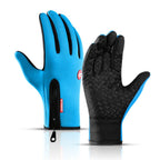 Verwarmbare Handschoenen met USB – Waterdichte Winterhandschoenen met Touchscreen, Winddicht, voor Fietsen & Skiën, S–XL Zonder Verwarming Marineblauw