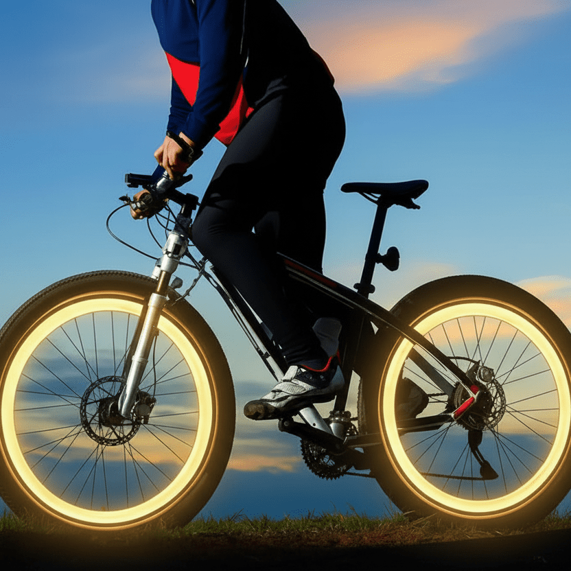 Bewegingsgeactiveerde LED-Fietsventiellichtjes voor Meer Veiligheid Geel 1 set (2 stuks)