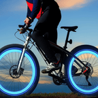 Bewegingsgeactiveerde LED-Fietsventiellichtjes voor Meer Veiligheid Blauw 1 set (2 stuks)