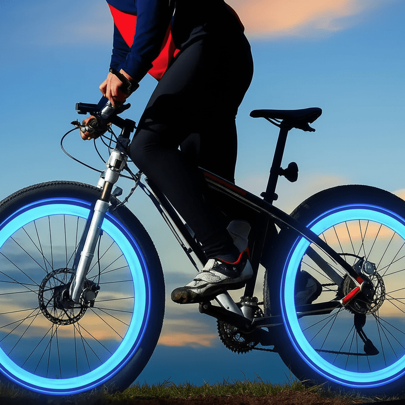 Bewegingsgeactiveerde LED-Fietsventiellichtjes voor Meer Veiligheid Blauw 1 set (2 stuks)