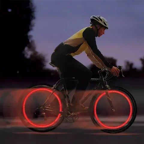 Bewegingsgeactiveerde LED-Fietsventiellichtjes voor Meer Veiligheid Rood 1 set (2 stuks)