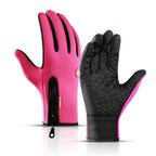 Verwarmbare Handschoenen met USB – Waterdichte Winterhandschoenen met Touchscreen, Winddicht, voor Fietsen & Skiën, S–XL Zonder Verwarming Roze