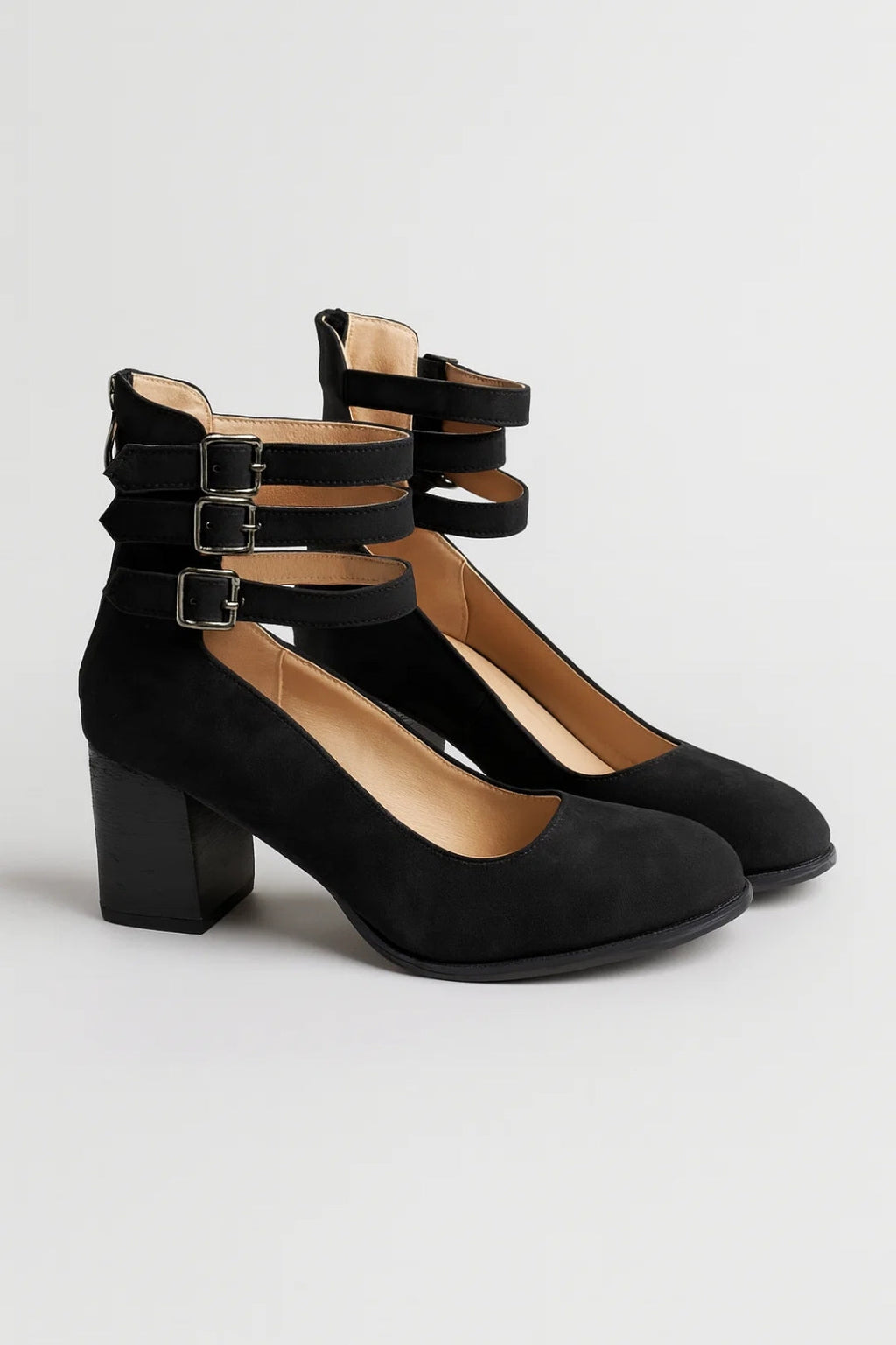Pamelo | Elegante Dames Pumps met Stevige Blokhak en Enkelbandje