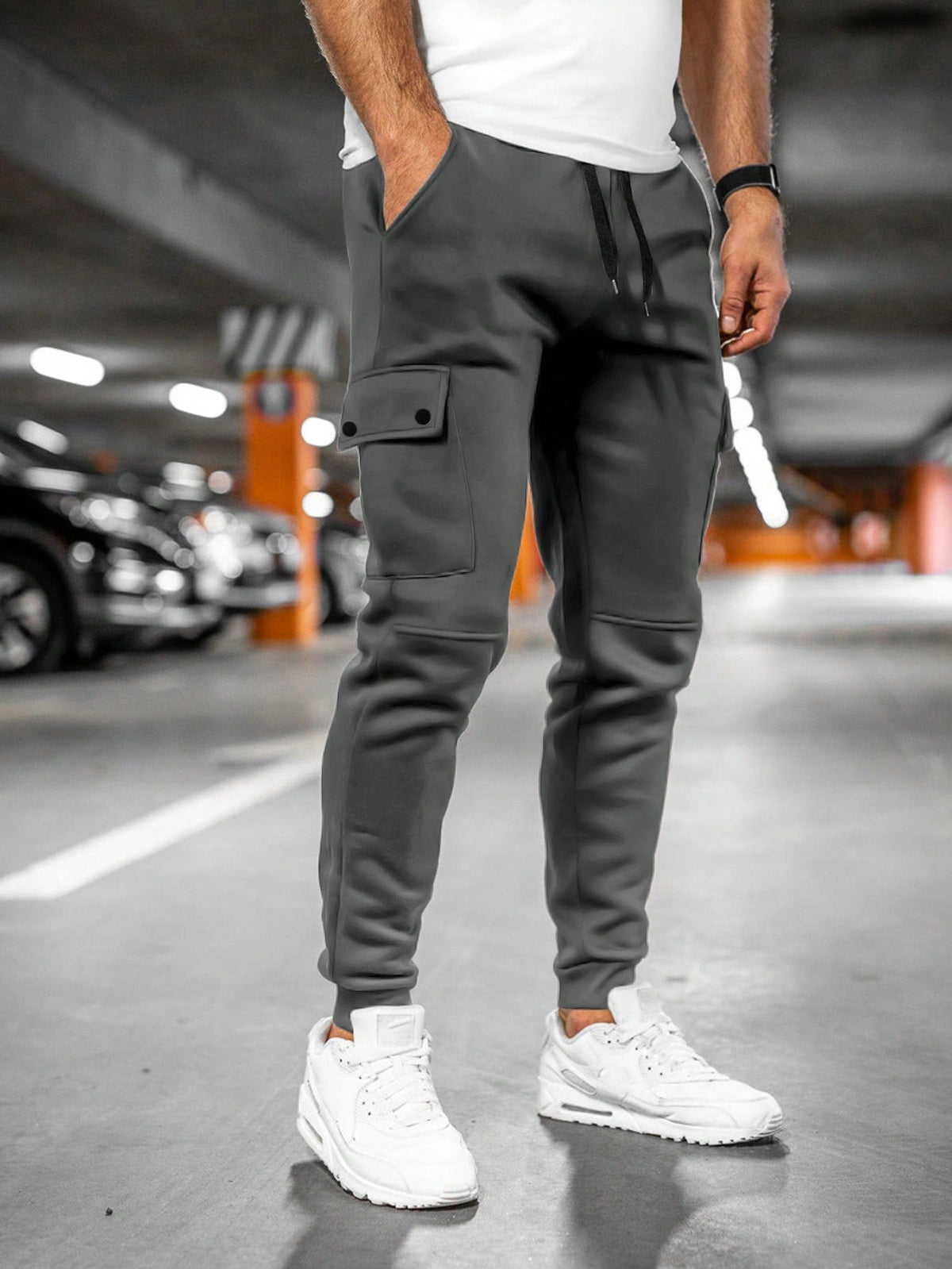 Hermosa | Comfortabele Heren Joggingbroek met Draai-Omslag Zakken - Slim Fit Katoenen Sweatpants met Trekkoord & Elastische Boorden