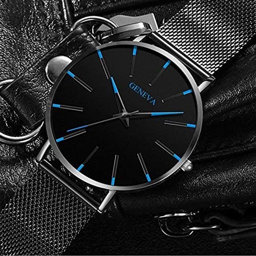 Admire | Heren Horloge Zwart Ultra-Dun Quartz - Stijlvol Zakelijk Polshorloge met Leren Band