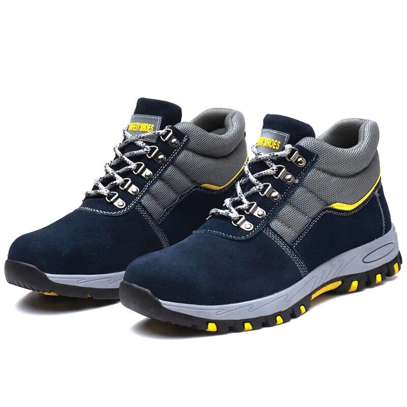SafeGuard All-Season – Waterdichte Veiligheidsschoenen met Stalen Neus en Ergonomische Zool, Werkschoenen voor Bouw & Logistiek Blauw